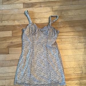 American Eagle, leopard mini dress with open back